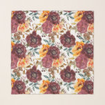 Echarpe Laranja Russo Laranja Russo Autumn Aquarela Floral<br><div class="desc">Burgundy Orange Rustic Autumn Fall Watercolor Floral Wedding Acessories Scarves Wraps apresenta um padrão floral botânico de aquarela em burgundy e laranja sobre fundo branco. Perfeito para casamentos,  madrinhas,  presente de aniversário para a mãe,  avó,  amigos e muito mais. Elaborado por ©Evco Studio www.zazzle.com/store/evcostudio</div>