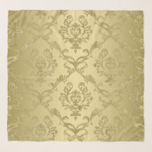 Lenço Dourado elegante do Chiffon do damasco