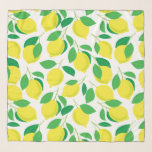 Echarpe Limões e padrão das folhas<br><div class="desc">Padrão tropical com limões e folhas desenhadas no Illustrator.</div>