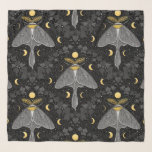 Echarpe Luna-mariposa, fases luas e cor damasco de marijua<br><div class="desc">Design de padrão pintado à mão com mariposa de luna,  mariposa e folhas de cor damasco</div>