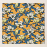 Echarpe Magnólia florescente e pássaro-do-titrato 3<br><div class="desc">Magnólia pintada à mão floresce e pássaro de titrato</div>