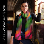 Echarpe Neon Red Pink Orange Abstrato Longo<br><div class="desc">Neon Red Pink,  Orange e Green Abstract Pattern Long Scarf. Arte em cores néon brilhantes oferece um design único que alguém especial vai gostar de receber como presente.</div>