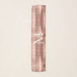 Echarpe Nome do Script de Monograma Elegante Dourado de Ro<br><div class="desc">Nome de Script de Monograma Elegante Dourado de Rosa metálico Scarf</div>