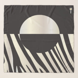 Echarpe "Oi" Zebra Black/White Stripes Abstrato Trendy