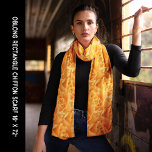 Echarpe Orange Rosa Pattern Chiffon<br><div class="desc">Rosa de Laranja Chiffon Scarf. É fácil personalizar. Esta imagem está em série. Ajuste o azulejo para um tamanho diferente. Entre em contato comigo em admin@giftsyoutreasure.com se quiser que eu crie uma colagem,  atualize suas fotos ou crie um design direto apenas para você.</div>