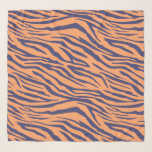 Echarpe Padrão Cor de laranja Cor de rosa azul do Marinho<br><div class="desc">O cachecol de chiffon chic com um padrão azul de marinho na moda e de zebra laranja. design elegante e elegante. Desenvolvido exclusivamente para você pelo Happy Dolphin Studio. Se precisar de ajuda ou de produtos correspondentes,  entre em contato conosco em happydolphinstudio@outlook.com.</div>
