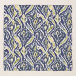 Echarpe Padrão de Ikat Clássico Abstrato Amarelo Azul Negr<br><div class="desc">Se precisar de mais alguma personalização,  por favor,  sinta-se à vontade para me enviar uma mensagem em yellowfebstudio@gmail.com.</div>