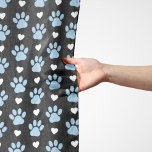 Echarpe Padrão De Patas, Patas Cachorros, Patas Azuis, Cor<br><div class="desc">Padrão bonito,  divertido e adorável com patas azuis e corações brancos. Presente moderno e moderno,  perfeito para o amante do cão em sua vida.</div>