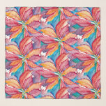 Echarpe Padrão Único Poinsettia Colorida Scarf<br><div class="desc">Belamente desenhada usando a arte original colorida da poinsettia por Victoria Grigaliunas. Pode ser usado como embrulho ou lenço. Ideias únicas de presentes de cicatriz para mulheres. Para ver tendências mais inovadoras de moda do cachecol,  visite www.zazzle.com/dotellabelle Arte e design únicas por Victoria Grigaliunas do Do Tell A Belle.</div>