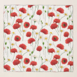 Echarpe Papagaios e margaridas<br><div class="desc">"Poppies and daisies" é um padrão vetorial sem descontinuidades feito no Illustrator.</div>