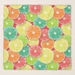 Echarpe Pop de fatias de fruta Citrus art 2<br><div class="desc">Padrão vetorial desenhado à mão com várias fatias de fruta de citrinos</div>