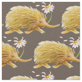 Echidna watercolor tecido de viveiro