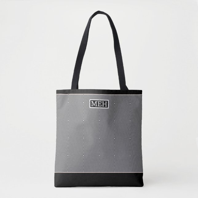 Echo Diamond TI Monograma BW Tote Bag (Frente)