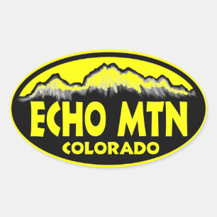 Echo Mountain Colorado, adesivos ovais amarelos am