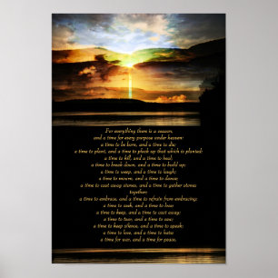 Eclesiastes 3, 1-8 - poster inspirador para o nasc