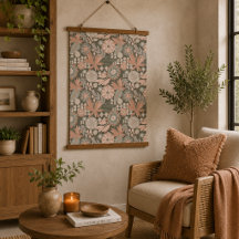 Eclético Boho Terracota Carvão Vegetal Floral