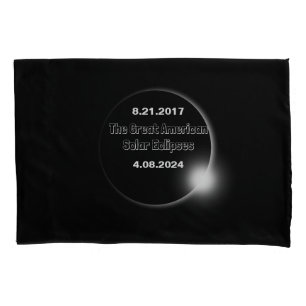 Eclipse Solar de 2024 e 2017 com Datas Duplas