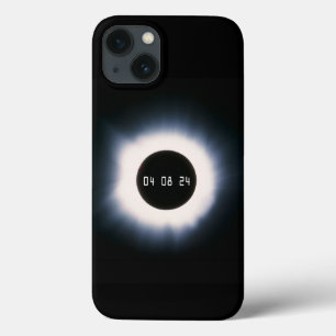 Eclipse Solar Total 2024 em Preto e Branco