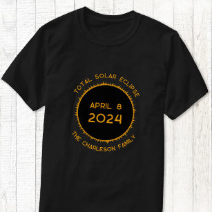 Eclipse Solar Total 2024 T-Shirt Personalizado