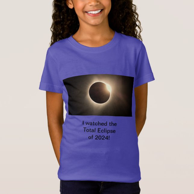 Eclipse total de 2024! T-Shirt para raparigas (Frente)