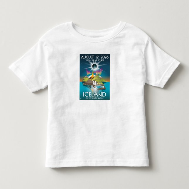 eclipse total de 2026 na Islândia - camiseta (Frente)