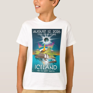 eclipse total de 2026 na Islândia - T-Shirt