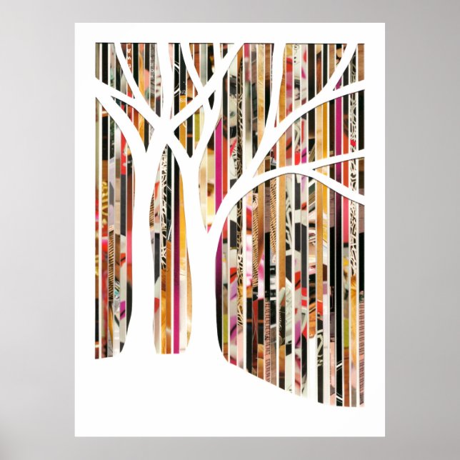Eco Art Tree Mixed Media Impressão (Frente)