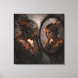 Eco Fracturado: O Espelho da Juventude Canvas
