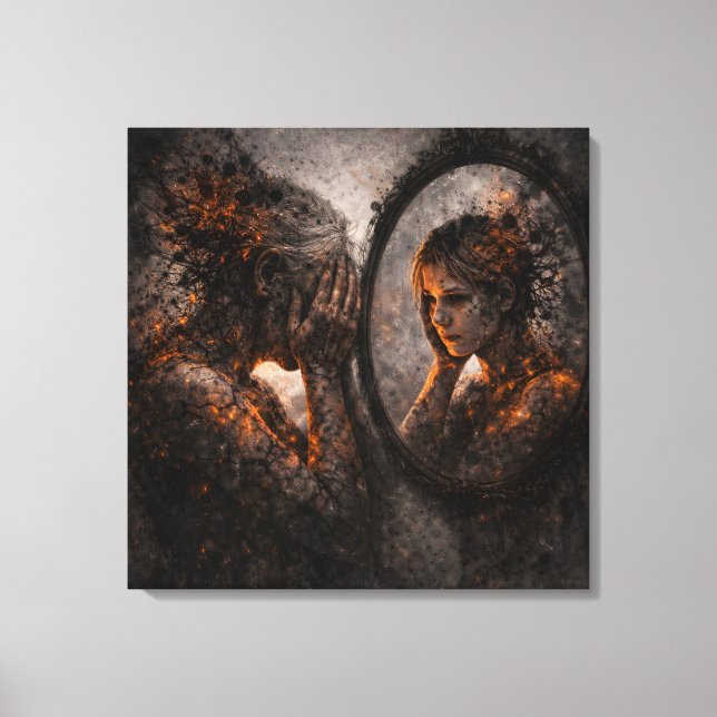 Eco Fracturado: O Espelho da Juventude Canvas (Frente)