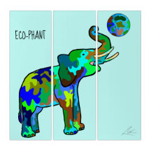 Eco-phant Art Triptych