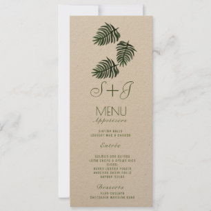 Eco Tropical Botânica Palm Leaf Drop- Kraft Menu