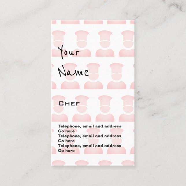 "Ecoa" cartões de preço do cozinheiro chefe (Frente)