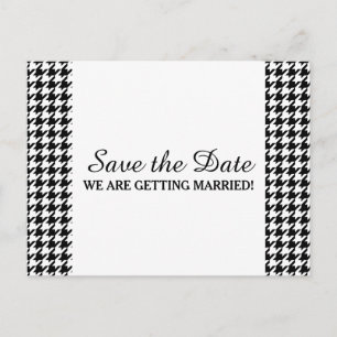 Economias de Houndstooth o cartão da data, preto