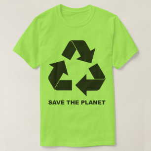 Economias do reciclar o t-shirt do logotipo do