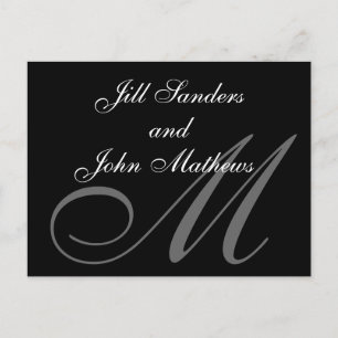 Economias formais do monograma M o anúncio da data