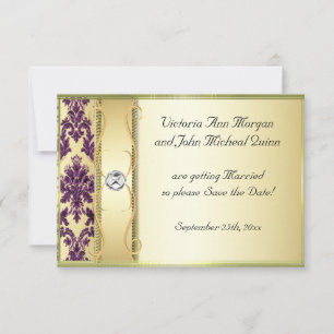 Economias roxas Dourados do damasco P1 o cartão de