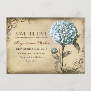 economias rústicas do vintage o cartão de data com