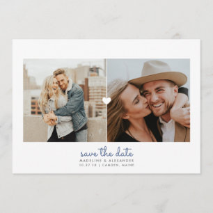 Economias simples do Diptych do coração o cartão