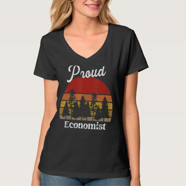 Economista Engraçado Camisa Cargo Profissões (Frente)