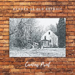 Ecos da Impressão de Canvas de Detroit Premium Ant<br><div class="desc">Esta impressão de canvas premium, "Ecos de Detroit Velho", celebra a história de Detroit. Apresenta uma cativante imagem a preto e branco de uma era em extinção que homenageia a antiga fazenda e a paisagem em desaparecimento de Detroit. Uma mistura pungente de nostalgia e artista, esta peça adiciona um toque...</div>
