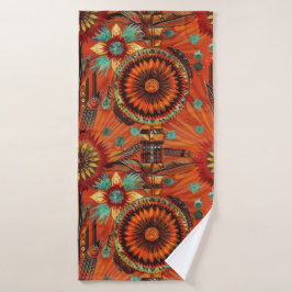 "Ecos Itriciados" Azul Elegante Toalha de Banho