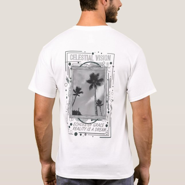 Ecos Tropicais | Camiseta Gráfica de Palmeira Prem (Verso)