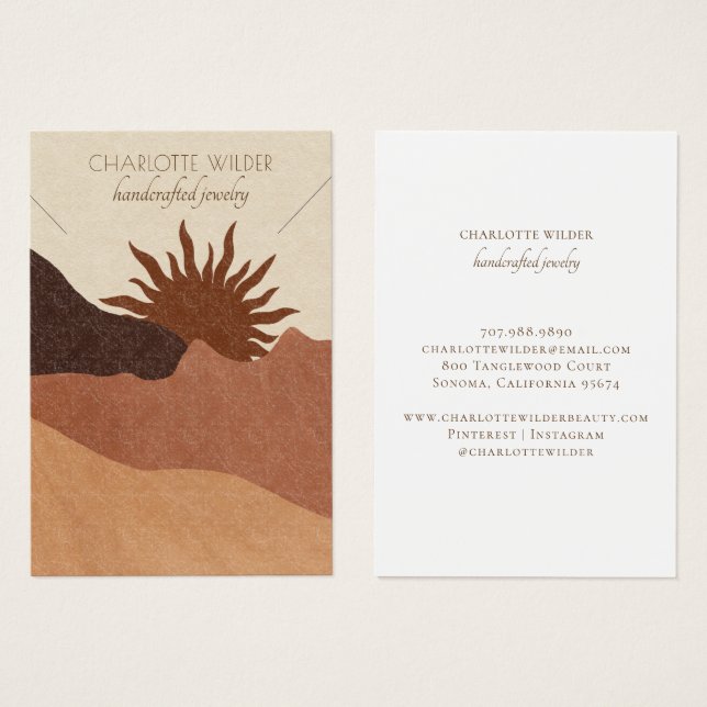 Ecrã de Colar Abstrato do Boho Terracotta (Frente & Verso)