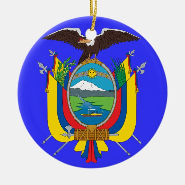 ECUADOR*- enfeites de natal da brasão (Frente)
