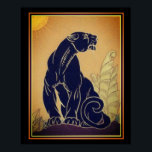Ed Rudy Art Deco Black Panther Impressão 16 x 20<br><div class="desc">Impressão de Strike Art Deco Black Panther por Ed Rudy</div>