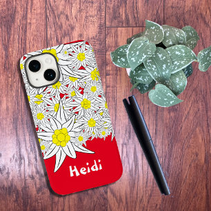Edelweiss personalizou a capa de telefone vermelha