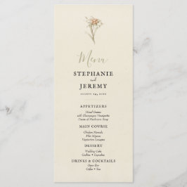 Edelweiss Vintage Floral Menu