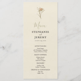 Edelweiss Vintage Floral Menu