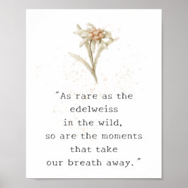 Edelweiss Wildflower Poster