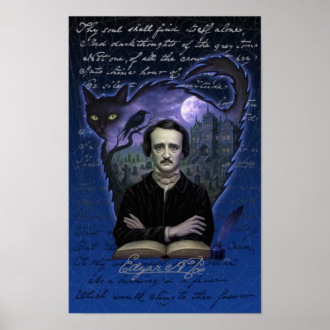 Edgar Allan Poe Gothic Raven Poster Art (Frente)